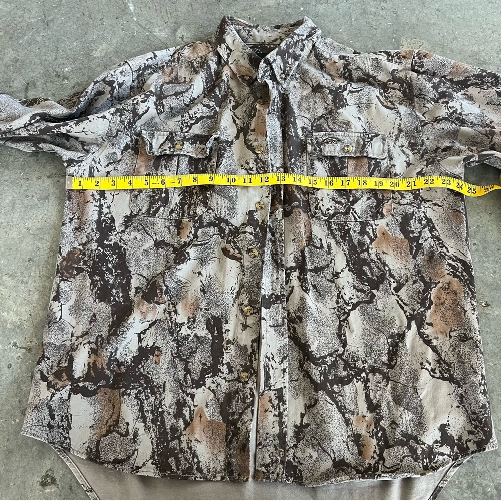 Natural wear gecko camo snake print cotton brushed flannel shirt M iguana - Picture 9 of 10